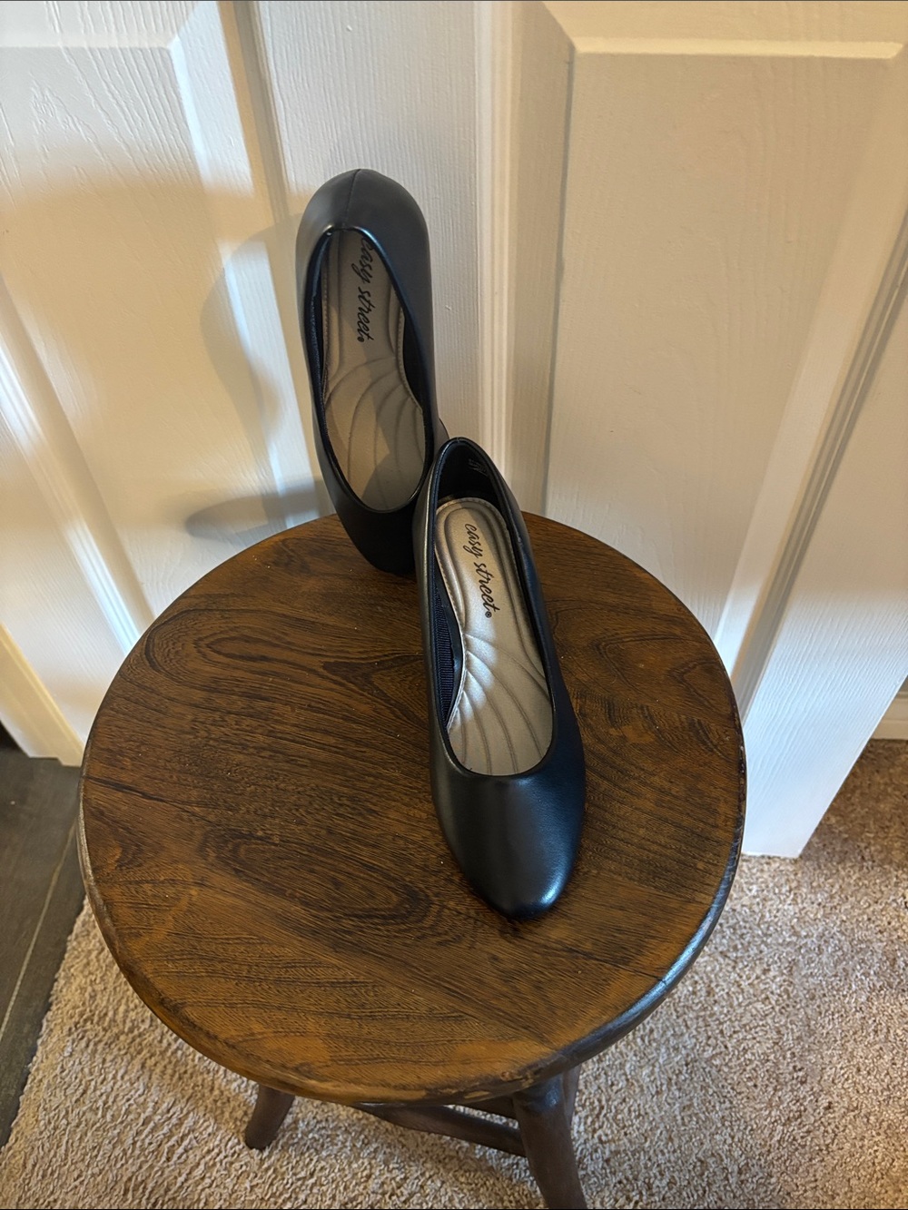 easy street Black Women's Slip-On Heels 6N